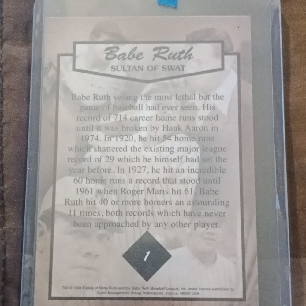 BABE RUTH COMBO - Picture 3 of 4